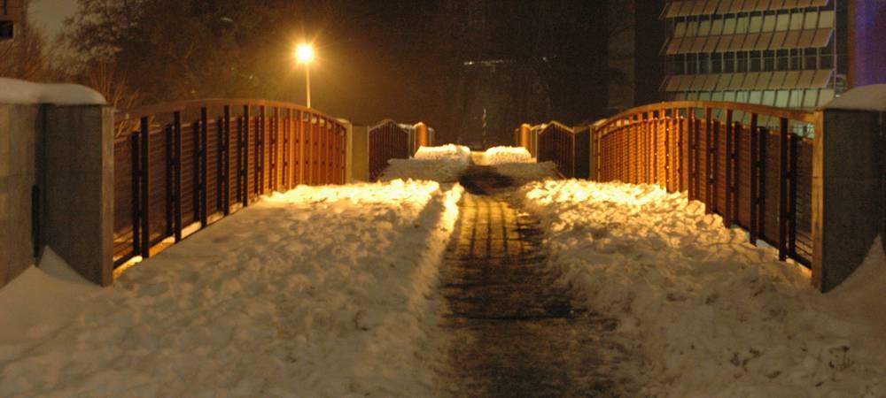 Snow on Foot Bridge